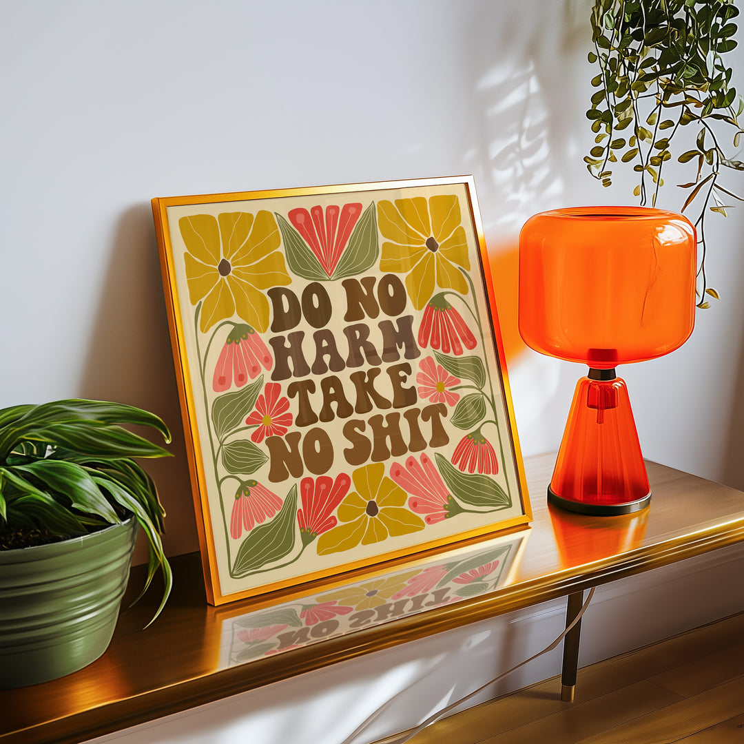 Impression artistique « Ne faites pas de mal, ne prenez pas de merde »