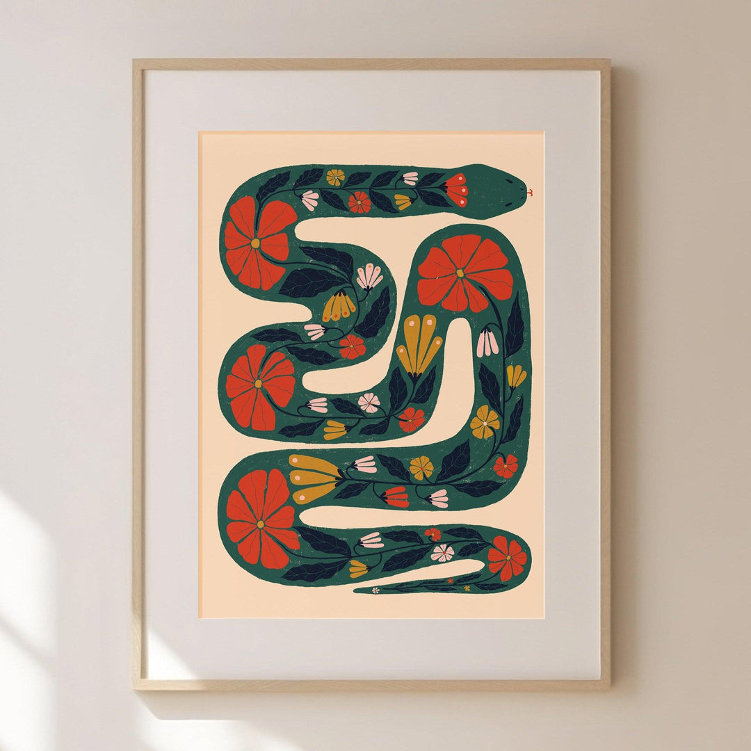 Impression d'art du serpent du désert