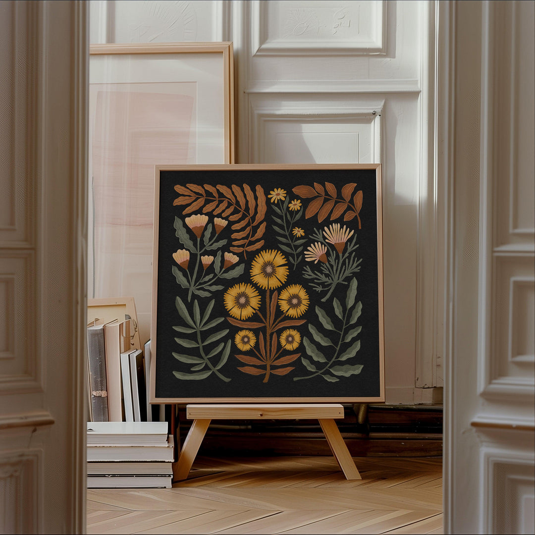 Abendlicher botanischer Kunstdruck