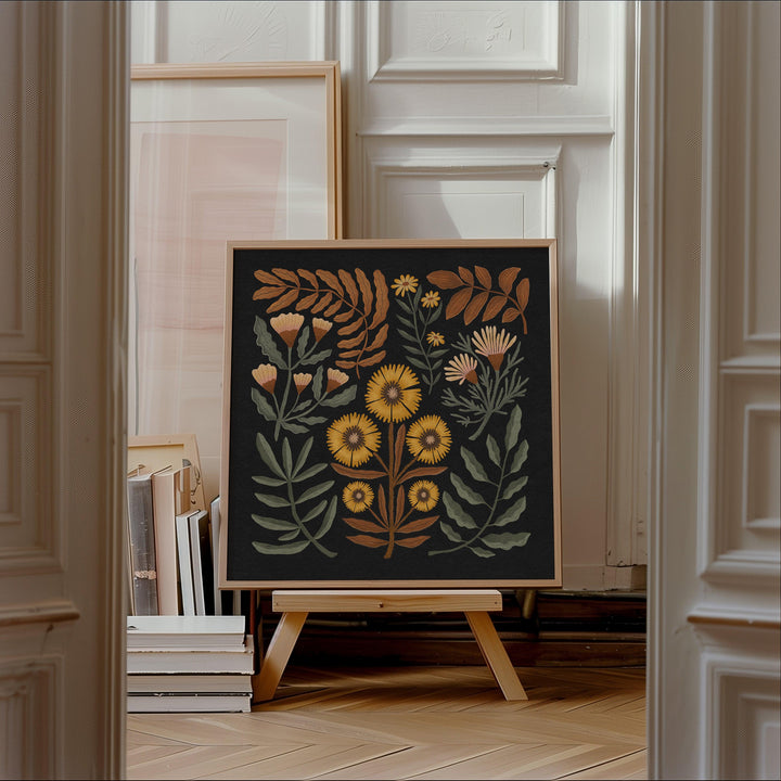 Abendlicher botanischer Kunstdruck