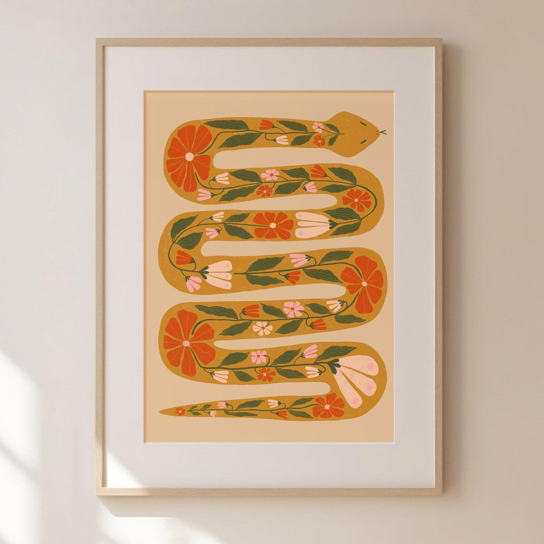 Gartenschlange Kunstdruck
