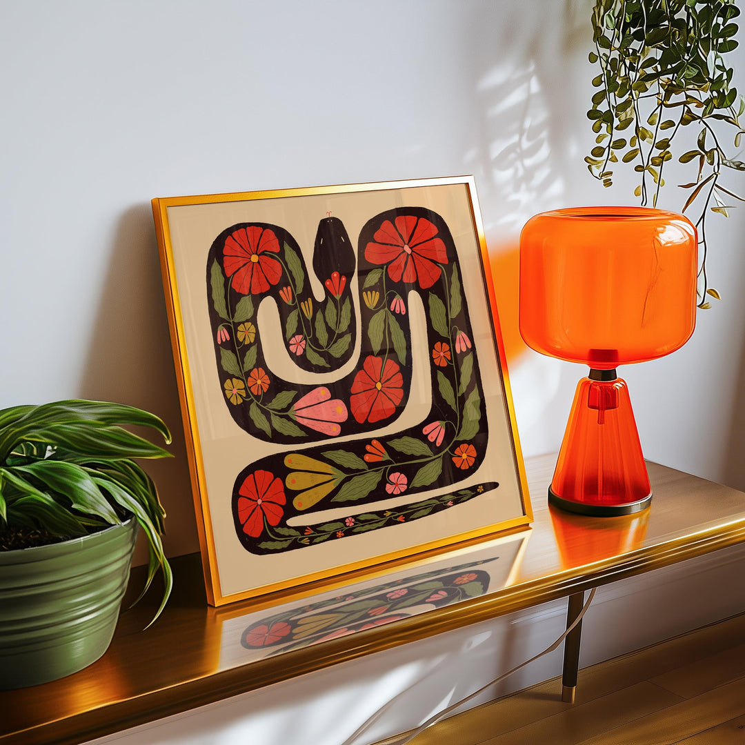 Bergschlange Kunstdruck