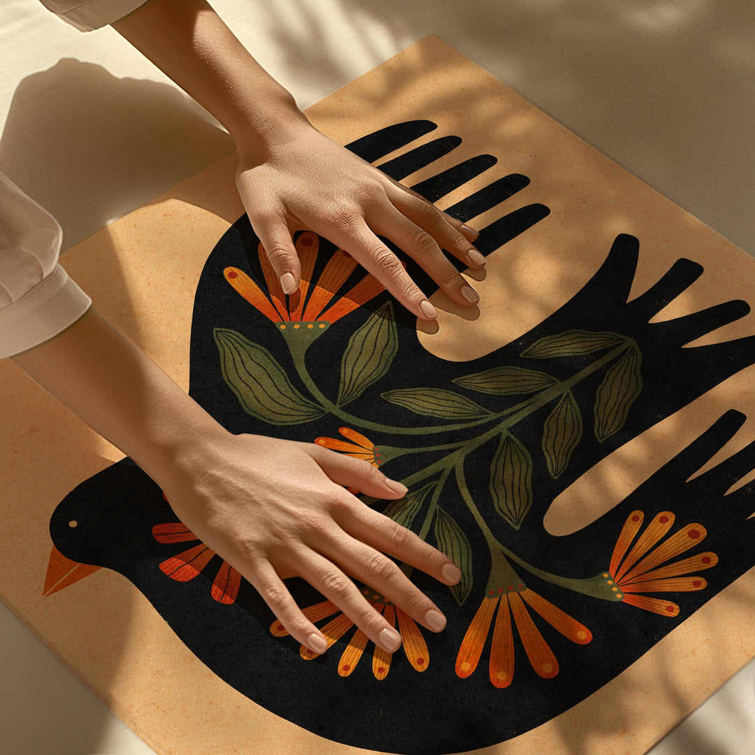 Bergvogel Kunstdruck