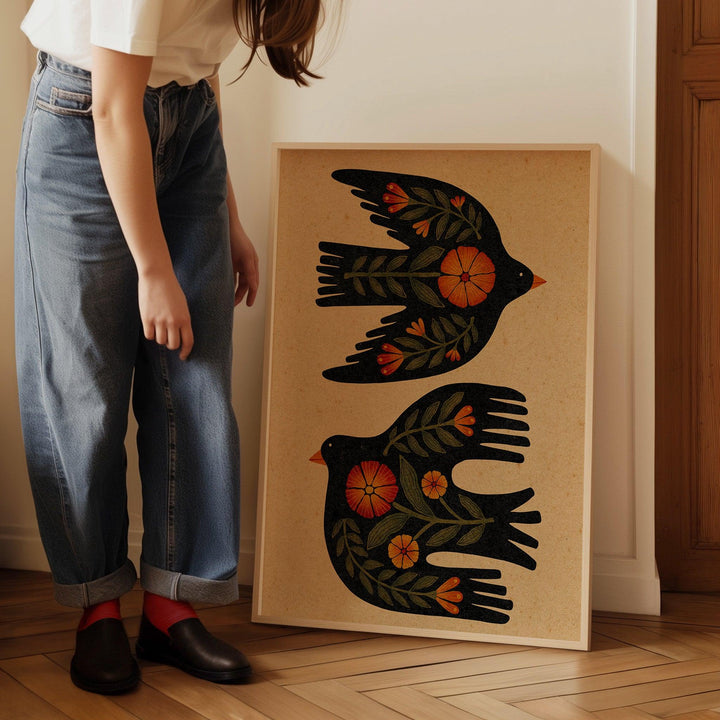 Olympische Bergvögel Kunstdruck