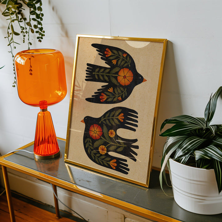 Olympische Bergvögel Kunstdruck