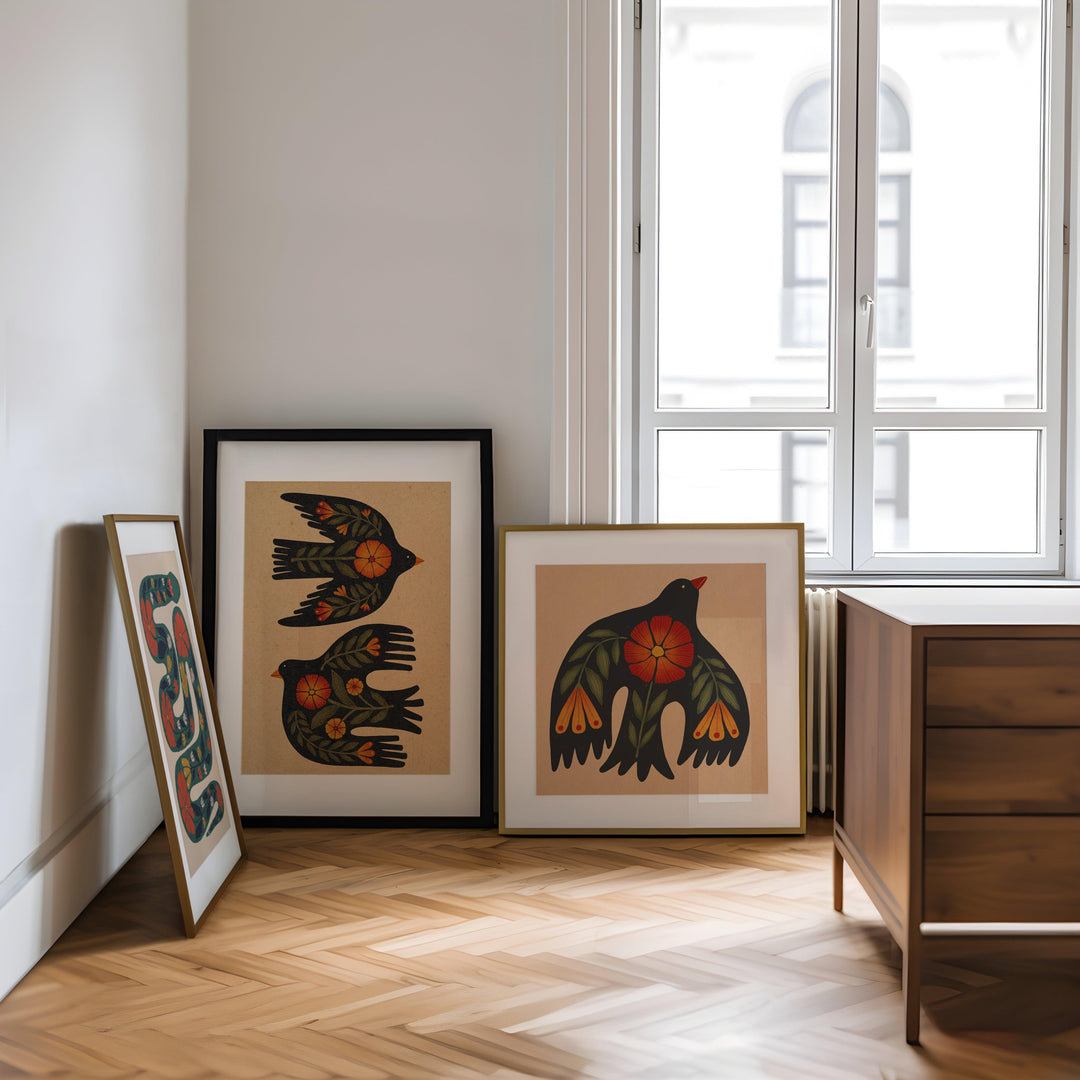 Talvogel Kunstdruck