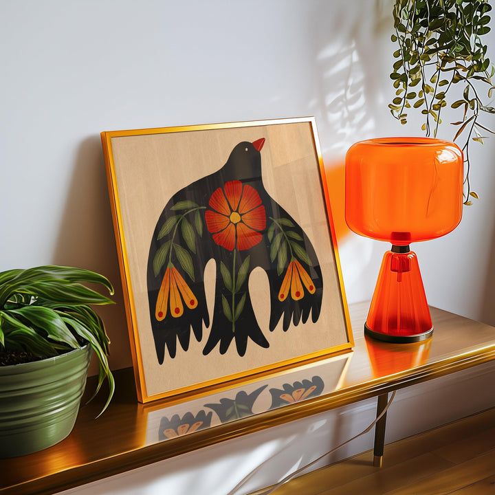 Talvogel Kunstdruck