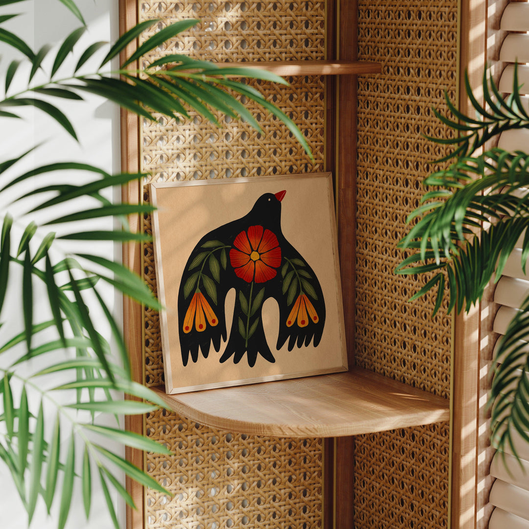 Talvogel Kunstdruck