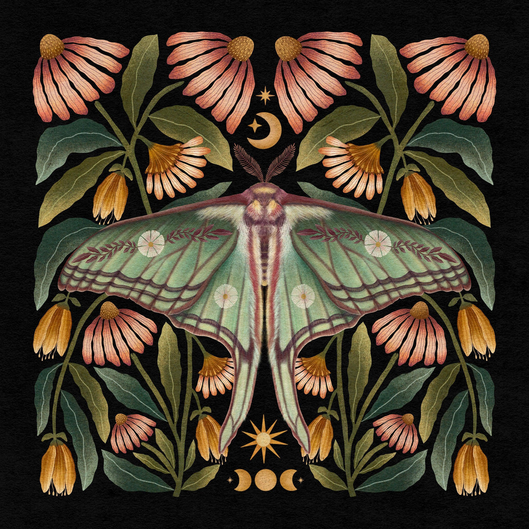 Spanish Moon Moth Art Print - High West Wild