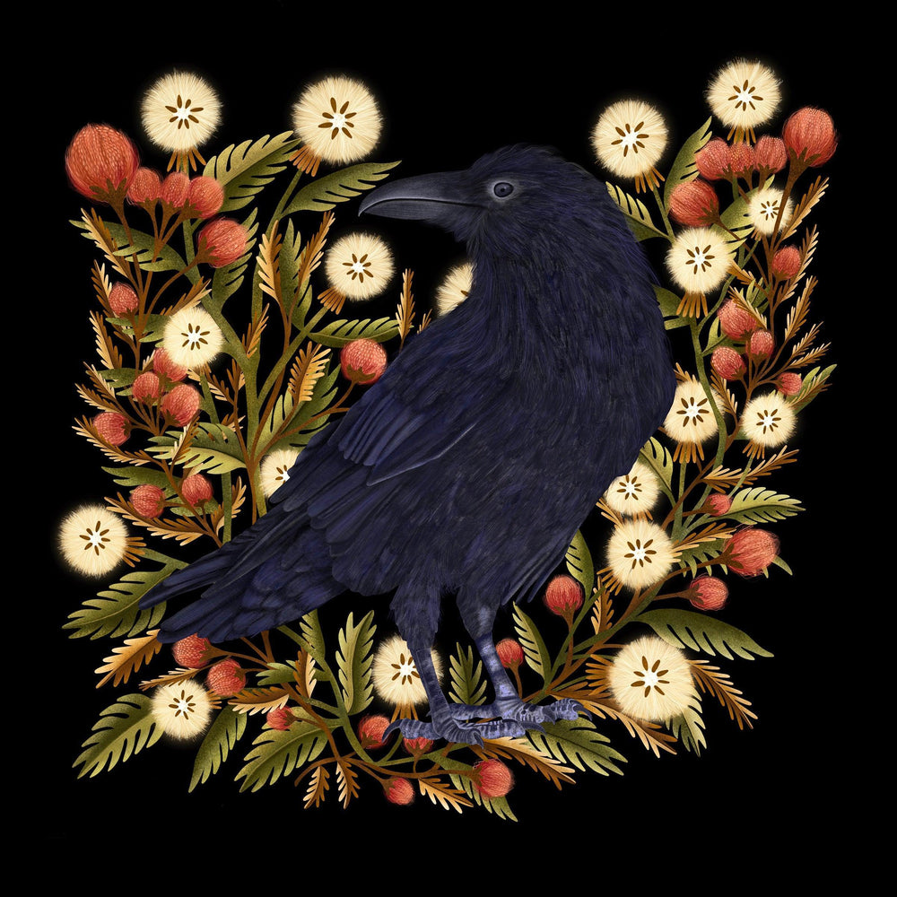 Winter Corvid Art Print - High West Wild