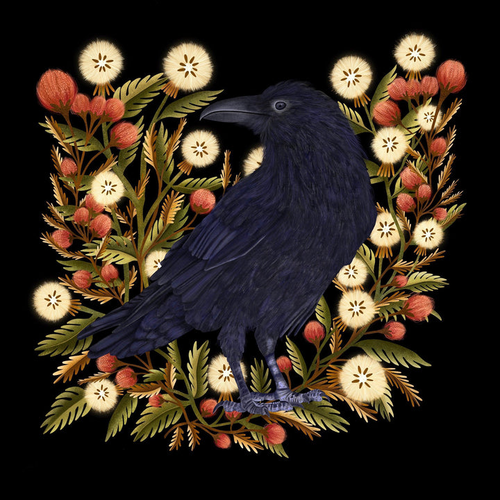 Winter Corvid Art Print - High West Wild