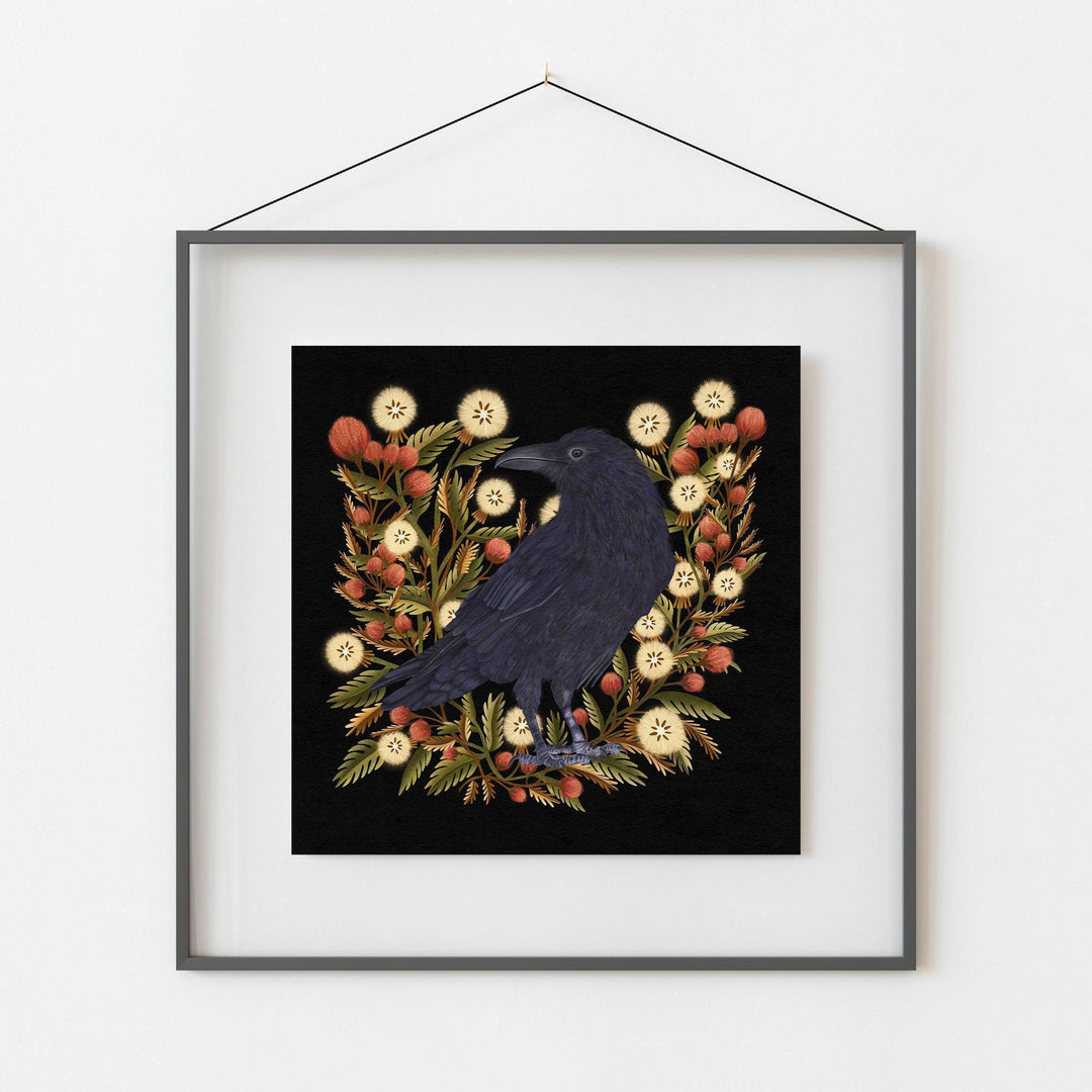 Winter Corvid Art Print - High West Wild