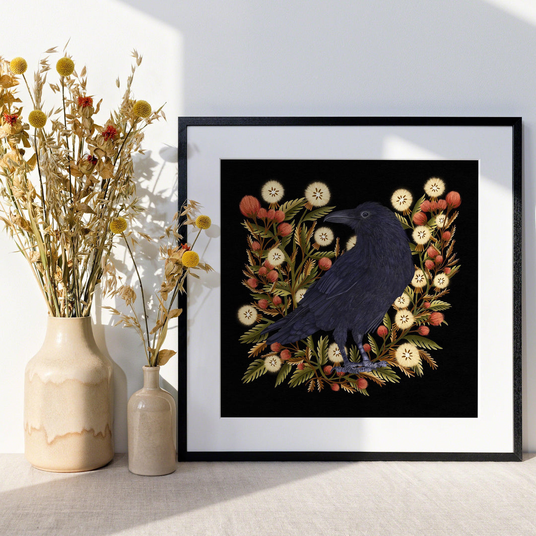 Winter Corvid Art Print - High West Wild