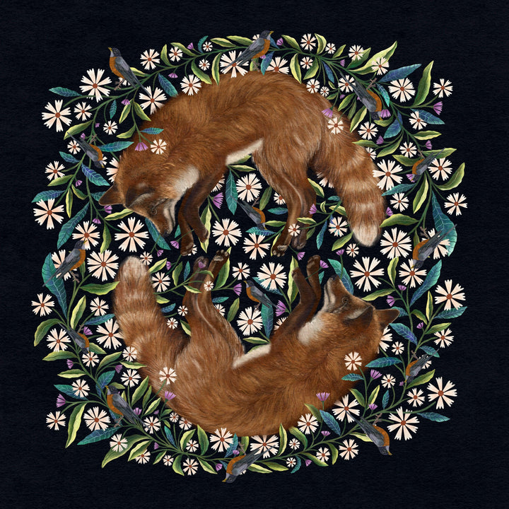 Foxes in the Garden Art Print - High West Wild