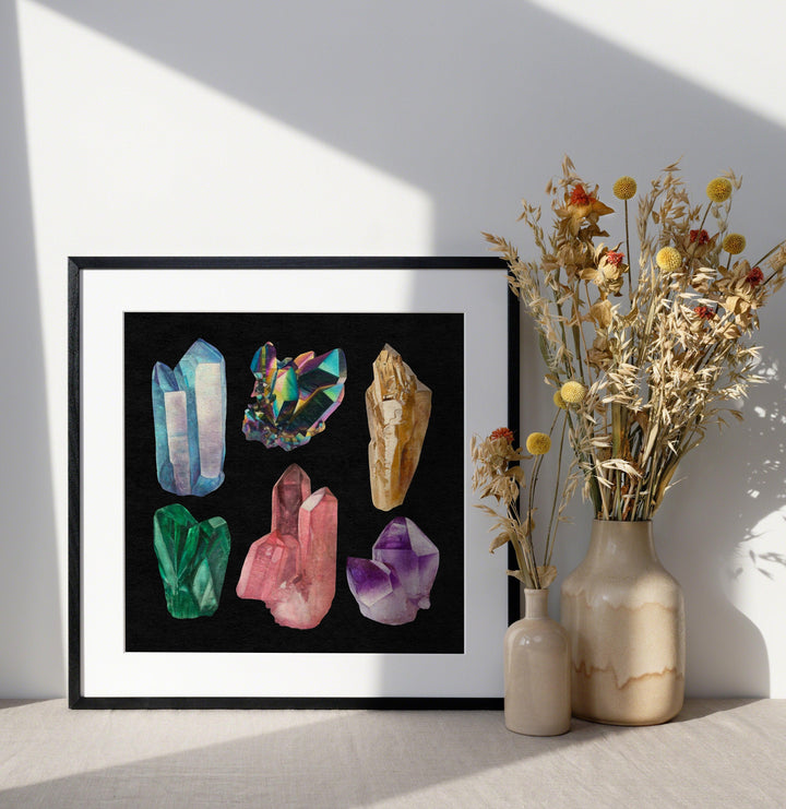 Cosmic Crystals Art Print