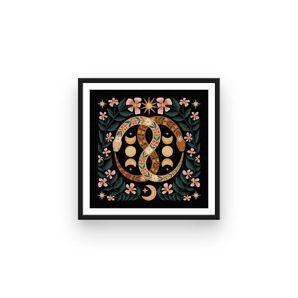 Intertwined Ouroboros Art Print - High West Wild