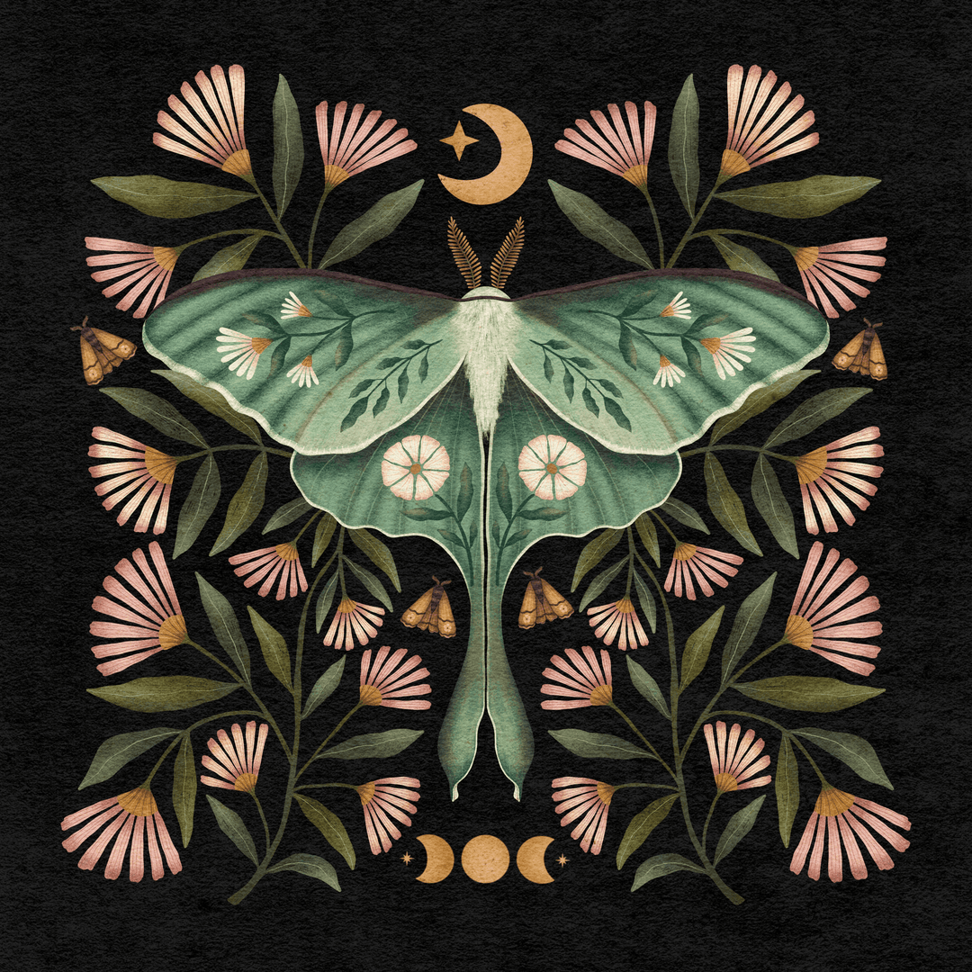 Luna Moth Art Print - High West Wild