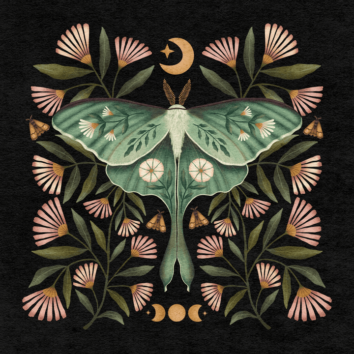 Luna Moth Art Print - High West Wild