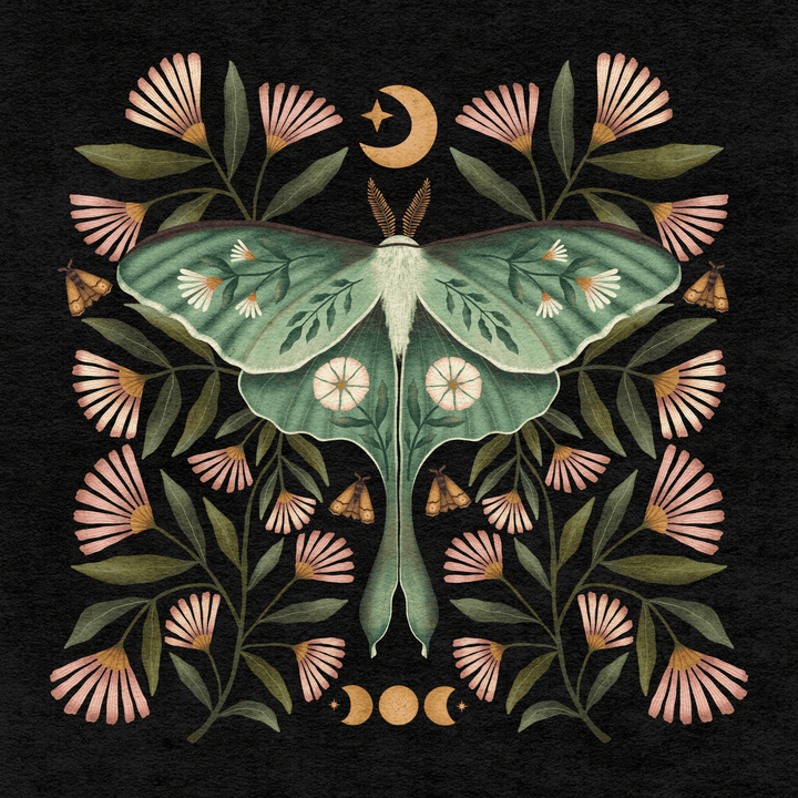 Luna Moth Art Print - High West Wild