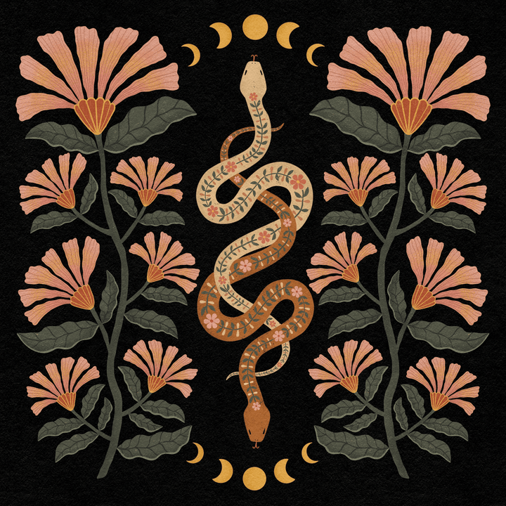 Moon Snakes Art Print - High West Wild