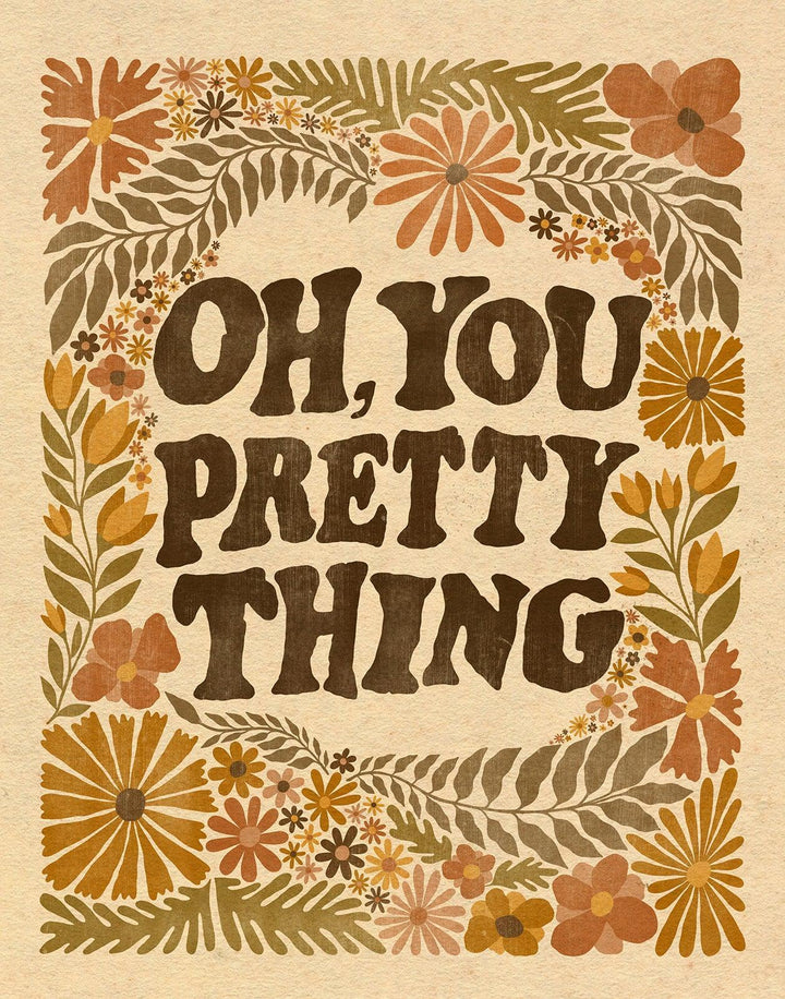 Oh, You Pretty Thing Art Print in Cream - High West Wild