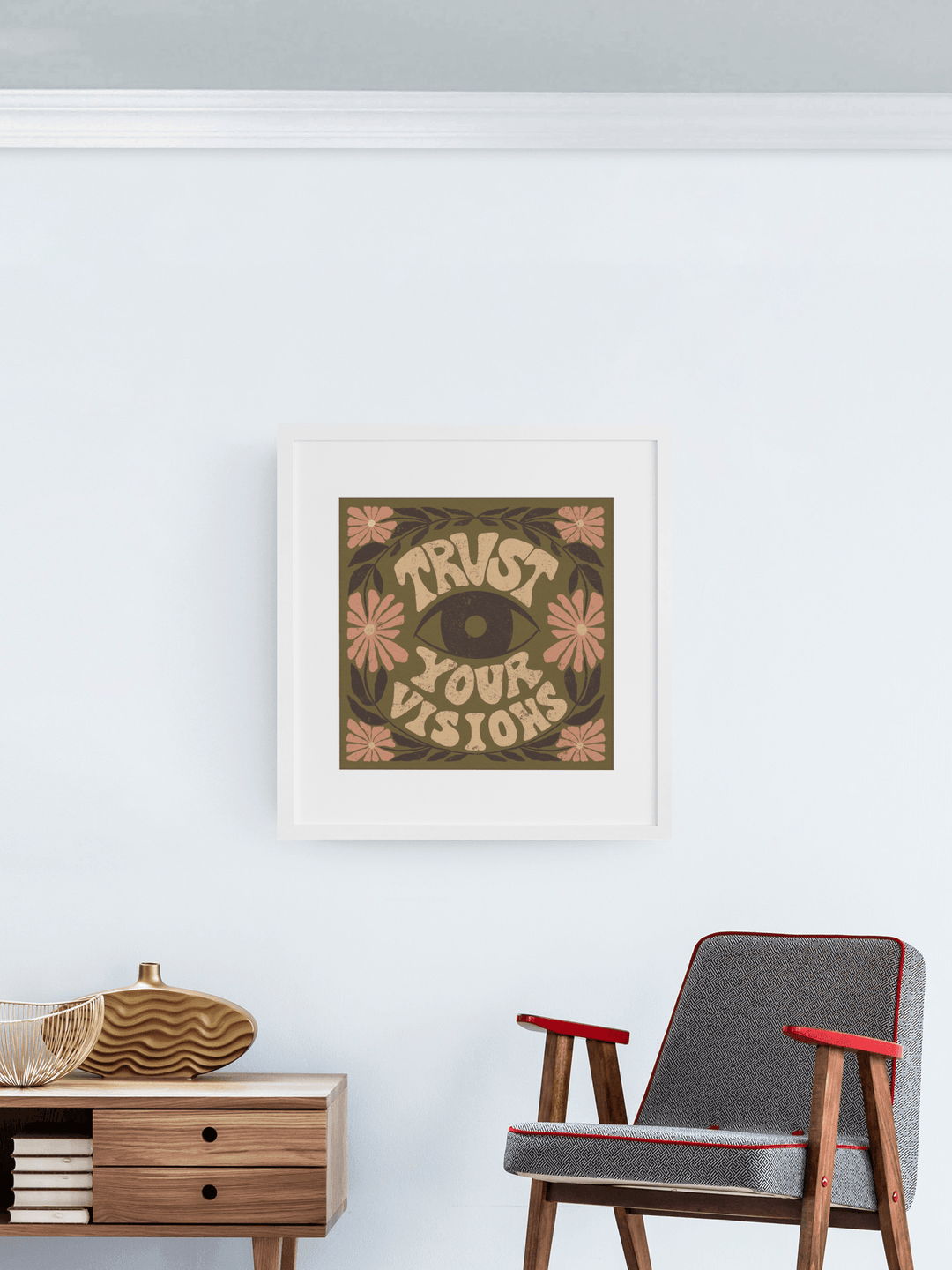 Trust Your Visions Art Print in Olive - High West Wild