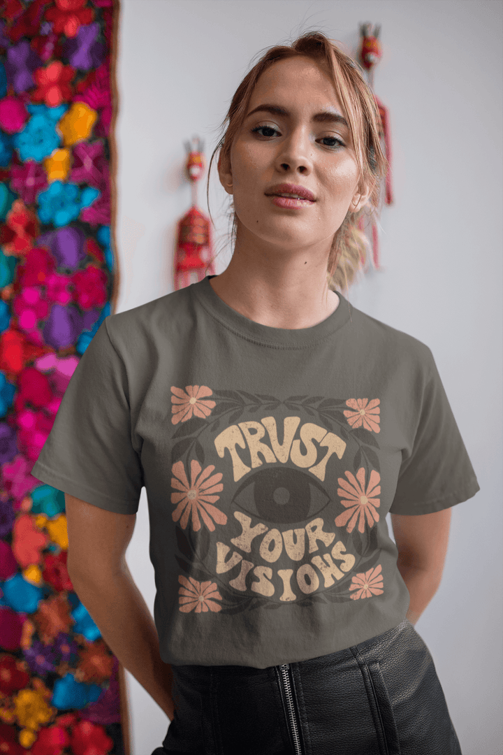 Trust Your Visions Unisex Tee in Cream Font - High West Wild