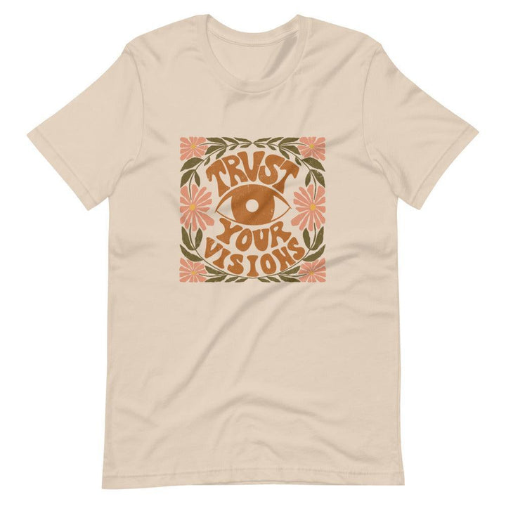Trust Your Visions Unisex Tee in Ochre Font - High West Wild