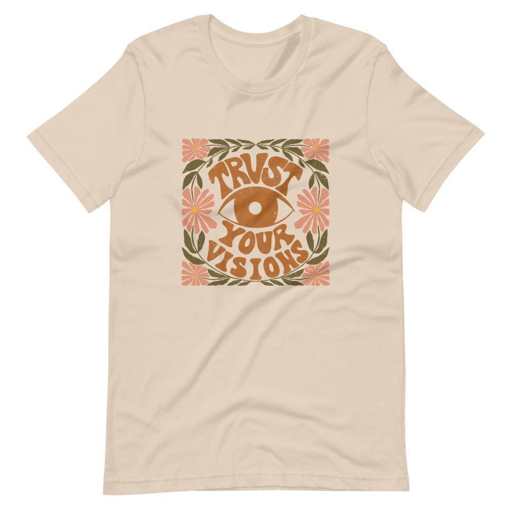 Trust Your Visions Unisex Tee in Ochre Font - High West Wild