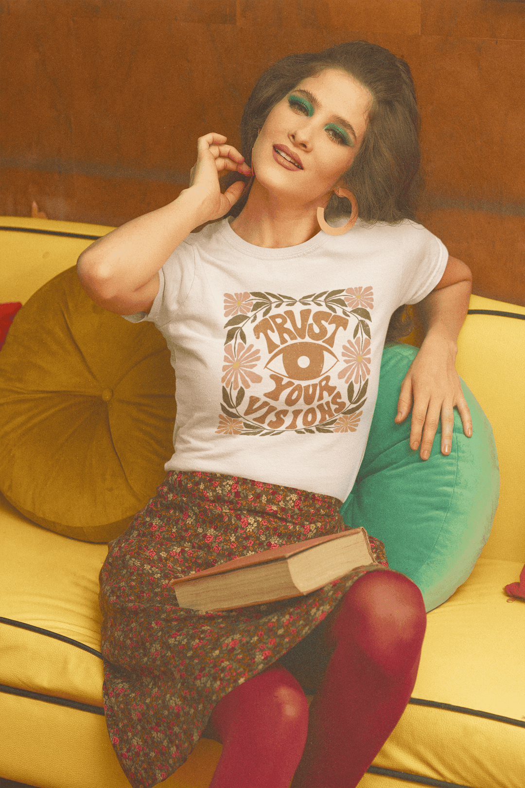 Trust Your Visions Unisex Tee in Ochre Font - High West Wild